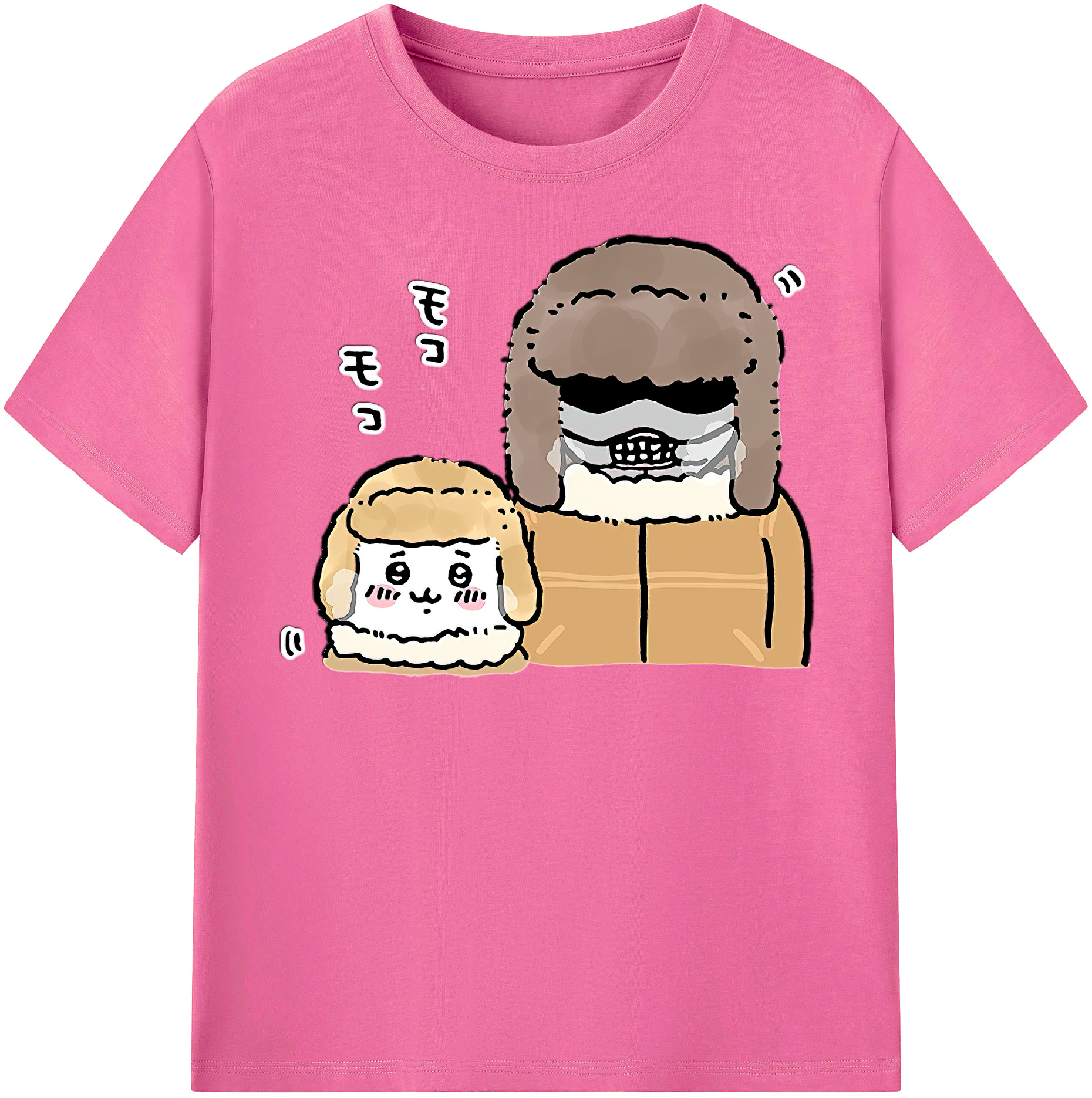 （画像用） ちいかわ 労働の鎧さん Chii-kawa Mr. Armor of Labor レディースカジュアルプリントTシャツ（綿100％）